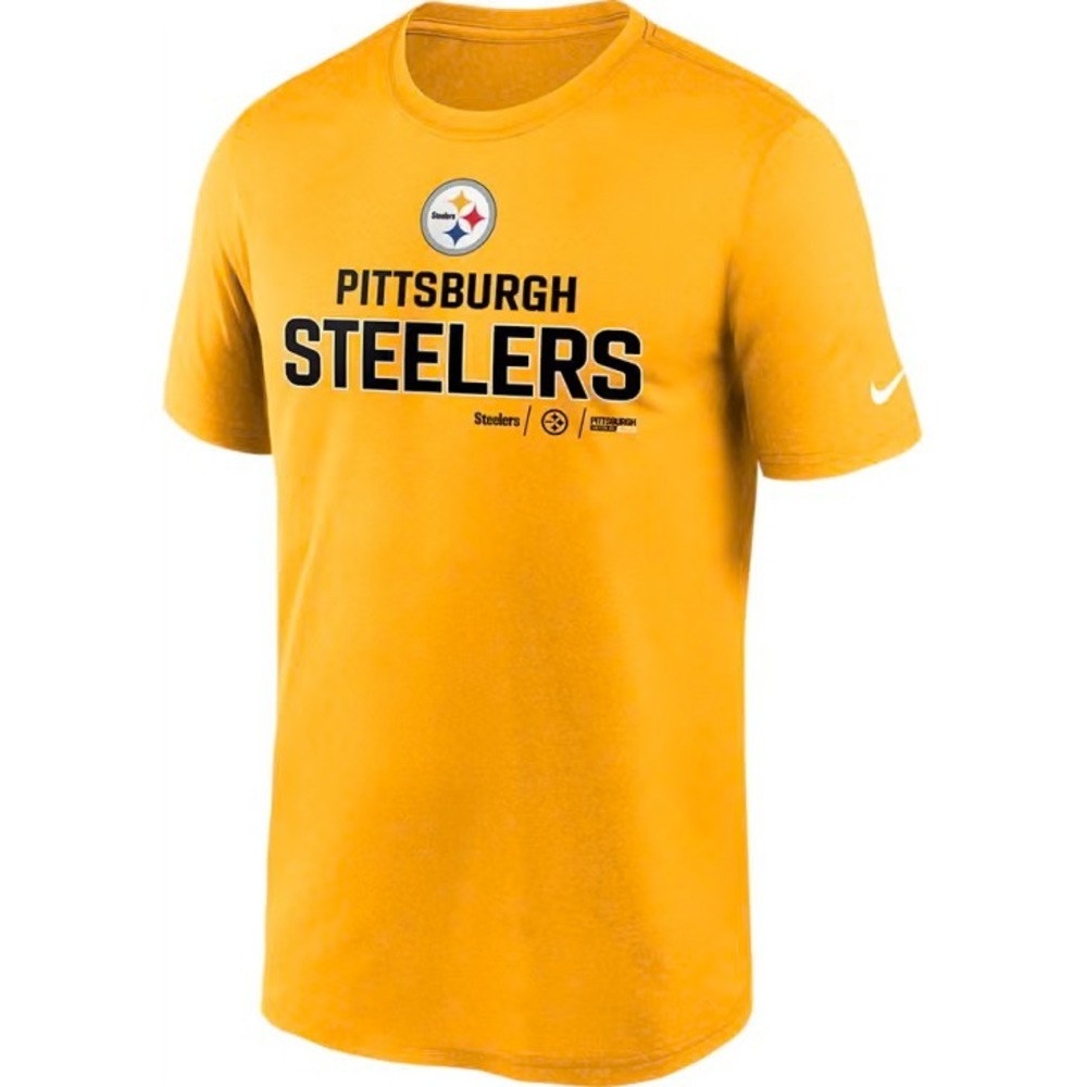 New Nike Pittsburgh Steelers NFL‎ Football Short Sleeve Shirt Size Medium Gold